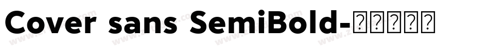 Cover sans SemiBold字体转换